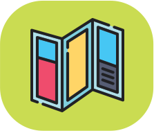 Tríptico y hoja membreta